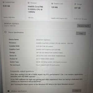 LIKE NEW-Dell Inspiron 3480 Desktop - Black